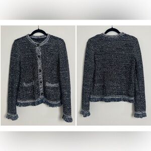 Sparkly Holiday Ann Taylor blue cardigan